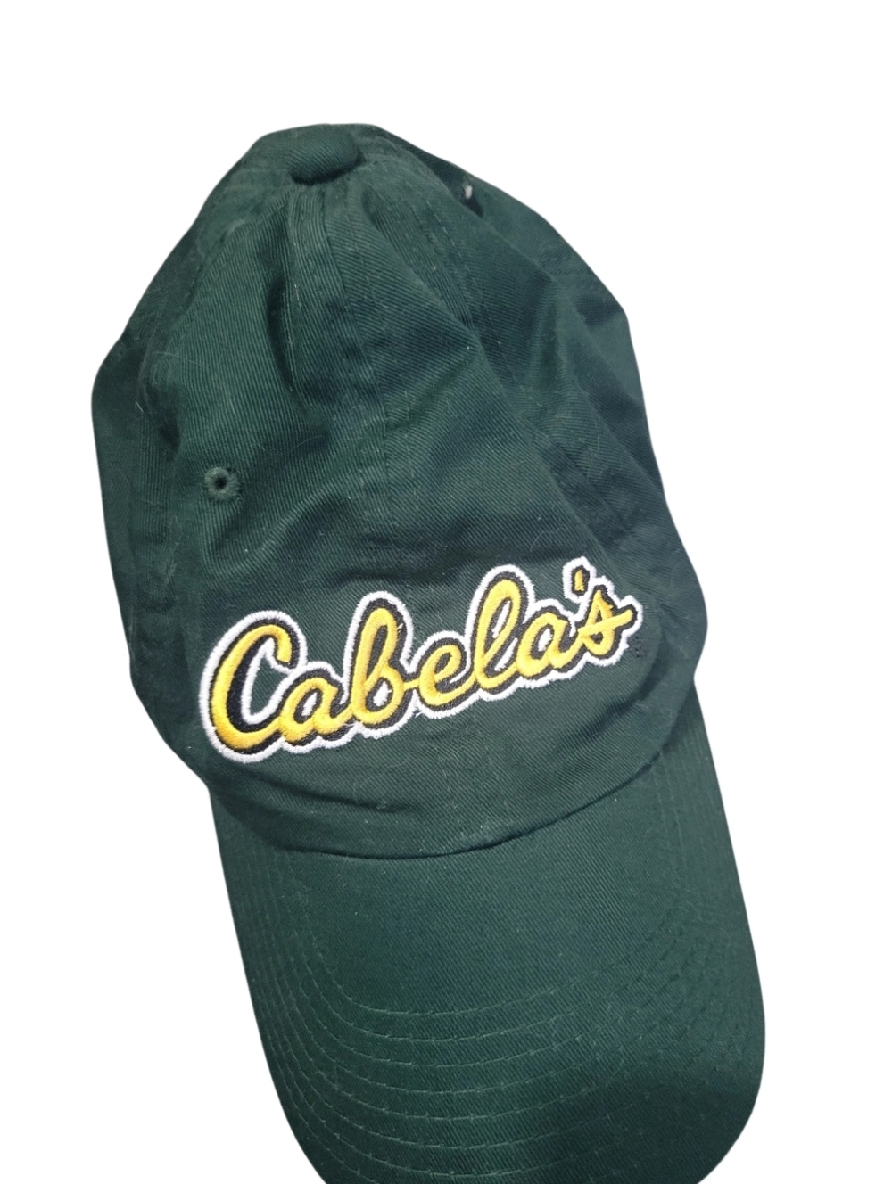 Cabela's Unisex Green Cap with Yellow Script Logo OS